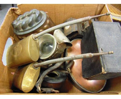 ASSORTED COLLECTABLES comprising a Somerset Savings Bank money box; a Miller cycle lamp (front); Lucas cycle lamp (rear); two