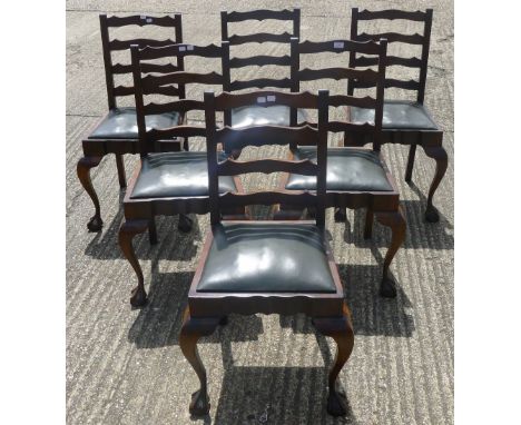 A set of six ladder back chairs