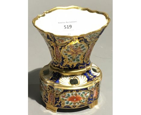 A Spode porcelain Vase Hollandaise, circa 1820, after a Sevres original, with gilt pattern number 1216