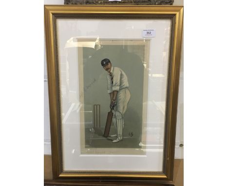 A Vanity Fair print of Edward George Wynyard playing for Hampshire