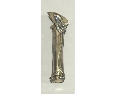 An Art Nouveau silver posy holder