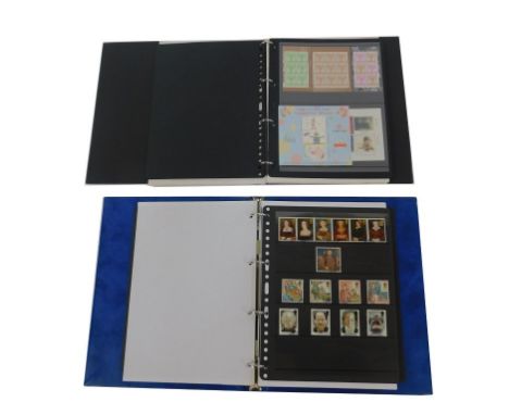 Philately. An album containing Queen Elizabeth II, c1952 and later, mainly postally worn and commemorative, Wildings, Machins