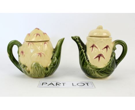 A quantity of novelty teapots including Crown Staffordshire and The Village Teapot Collectables. (qty).   