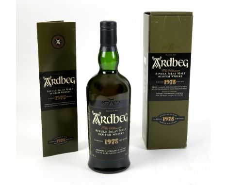 A bottle of Ardbeg The Ultimate Single Islay Malt Scotch Whisky, Limited Edition 1975, bottled in 2000, 70cl, boxed.   