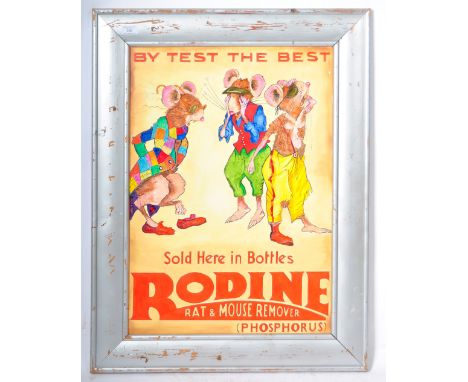 Rodine Rat &amp; Mouse Remover - A contemporary oil on board artists impression painting of a vintage enamelled advertising s