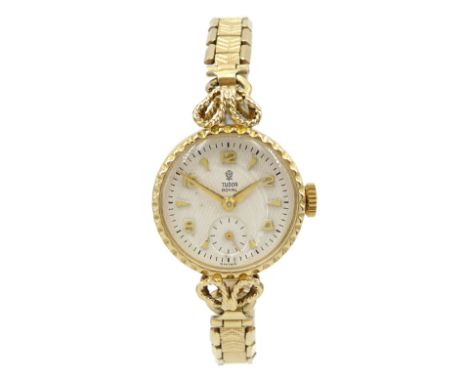 Tudor Royal 9ct gold ladies manual wind, wristwatch, on gold-plated strap, boxedCondition Report:Approx 15.55gm gross, moveme