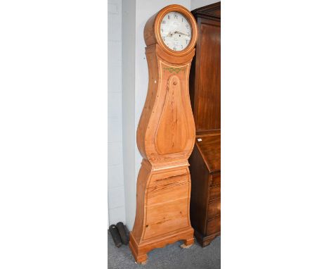 A Pine Eight-Day Longcase Clock, the 11" circular dial signed Larsnord, Kumla, 199cm high