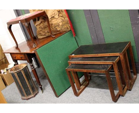 A Victorian Mahogany Single Drawer Pembroke Table, 77cm by 94cm (open) by 72cm, A Similar Victorian Two Drawer Side Table, 10