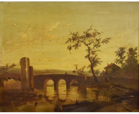 P* Van Mael (19th Century) DutchView Near HaarlemSigned and dated 1861, Oil on panel 36cm by 45.5cm