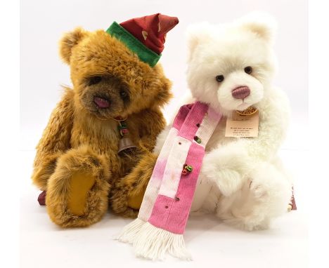 Charlie Bears Pair Including: (1) Bob Teddy Bear, CB614985 designed by Isabelle Lee, Plush, Swing labels, 16"/41cm, (2) Carol