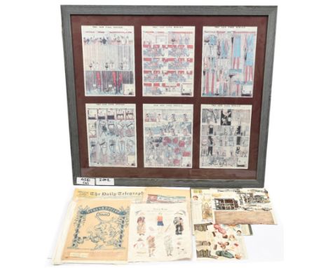 Collection of mainly antique paper and models, toys and newspaper cuttings, etc, some are promotional: (1) Pavilion Primavera