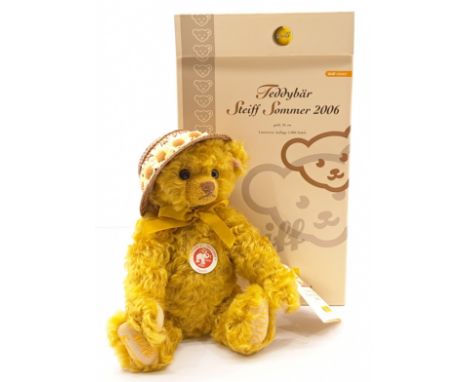 Steiff Summer Festival teddy bear, white tag 656194, golden mohair, LE 2006, only available during the Steiff Summer Festival