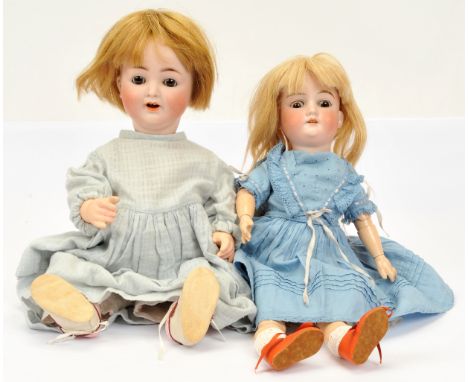 German antique bisque doll pair: (1) Alt, Beck &amp; Gottschalck bisque character doll, German, circa 1912, impressed 1361 12