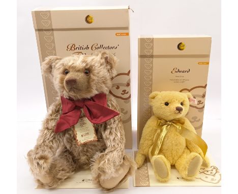 Steiff Teddy Bear Pair Including: (1) Steiff British Collectors Teddy Bear 2006 Old Brown Bear, white tag 662218, LE 3000, wi