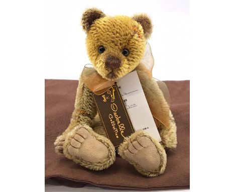 Charlie Bears Peggy teddy bear, designed by Isabelle Lee, SJ 4375A, LE 59/300, golden mohair, aged to resemble a vintage bear