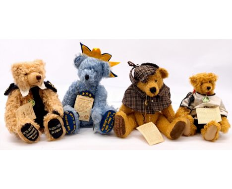 Hermann Spielwaren teddy bear group including: (1) Concorde Memorial Bear, LE 224/250, mohair, swing label certificate, 15"/3