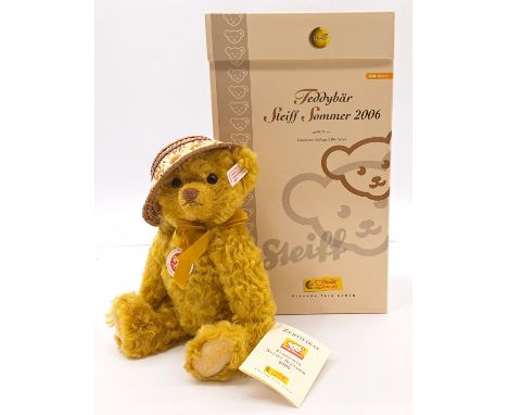 Steiff Summer Festival teddy bear, white tag 656194, golden mohair, LE 2006, only available during the Steiff Summer Festival
