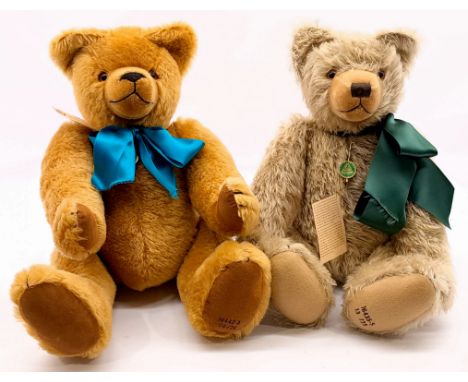 Hermann-Spielwaren teddy bear pair including: (1) Time Honoured Classics 16442-3, LE 8/25, mohair, swing label certificate, 2
