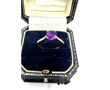 9ct gold vintage amethyst  ring (2.2g)