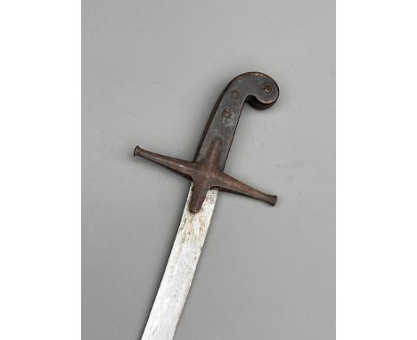 19th century Mameluke shamshir type sword probably for an indian officer horn grip blade length 28ins