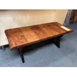 Banc bois massif exotique 40 x 16 "