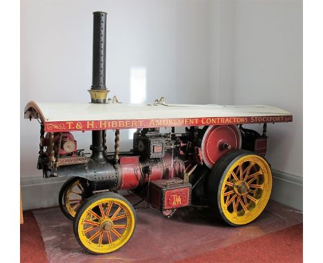 A Very Well Built and  Run 2" Scale Burrel Live Steam 'Showmans' Traction Engine, based on a Ronald H. Clarke design, with a 