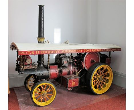 A Very Well Built and  Run 2" Scale Burrel Live Steam 'Showmans' Traction Engine, based on a Ronald H. Clarke design, with a 