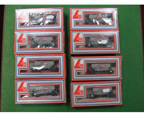 Eight Boxed Lima 'OO' Gauge #305638W Hopper Wagons, in Tilcon livery 'PR14099'. 