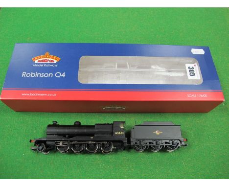A Boxed Bachmann Branch-Line 'OO' Gauge #31-001 Class 04 Robinson 2-8-0 Locomotive and Six Wheeled Tender R/No. 63601, BR bla