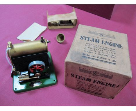 A Mid XX Century Live Steam Engine by SEL (Signalling Equipment Ltd), a standard No. 1540 model, boxed with instructions. 