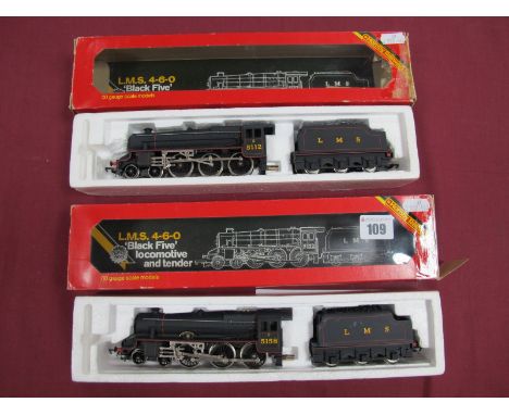 Two Boxed Hornby 'OO' Gauge #R.840 4-6-0 Locomotives and Six Wheel Powered Tenders, R/No. 5112 in LMS black, R/No. 5158 'Glas