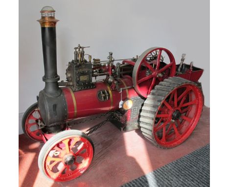 A 3" Scale Live Steam Model of a Marshall and Sons Traction Engine, single cylinder with fixed Stephensons style valve gear a