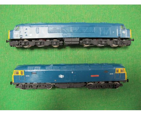 Two White Metal "OO" Gauge Kit Built Outline Diesel Electric Locomotives, R/No. 1670 'Mammoth', BR blue, R/No. 17, BR blue.