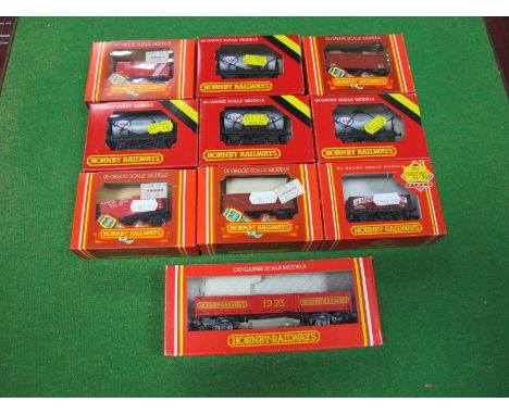 Ten Boxed Hornby "OO" Gauge Rolling Stock Wagons, #R035 'Hornby 1993' Open Wagon, #R6009 Four Plank Wagon 'Hensall Sand', #R0