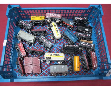 Twenty Four "OO" Gauge Rolling Stock Wagons, by Lima, Wrenn, Mainline, Hornby including Lima Seven Plank Open Wagon 'Clay Cro