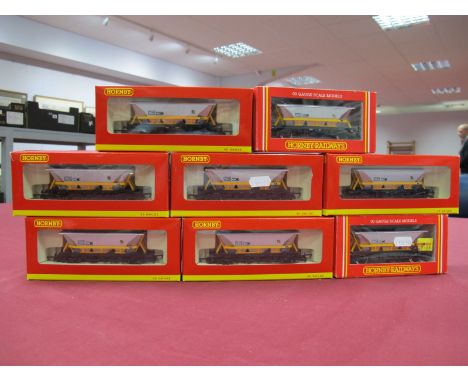 Eight Boxed Hornby "OO" Gauge #R033 MGR Hopper Wagons '350897'.
