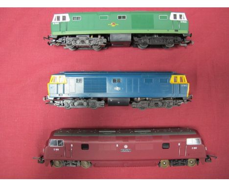 Three 'OO' Gauge Outline Diesel Locomotives, Lima #L204669 Warship Class 42 R/No. D809 'Champion', in BR maroon, Hornby #R758