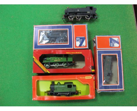 Five "OO" Gauge Outline Steam Tank Locomotives, by Hornby, Lima, including Lima #205118 0-6-0T Locomotive, R/No.9420 BR black