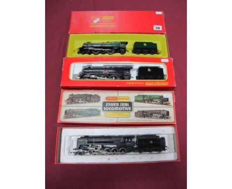 Three Boxed Hornby 'OO' Gauge Locomotives and Tenders, #R.550 Class 9f 2-10-0 Locomotive, R/No. 92166, BR black, #R.050 Princ