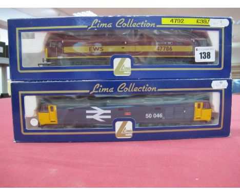 Two Boxed Lima 'OO' Gauge Diesel-Electric Co-Co Locomotives, #L204692 Class 50 R/No. 50046 'Ajax', BR blue, large logo, #L204