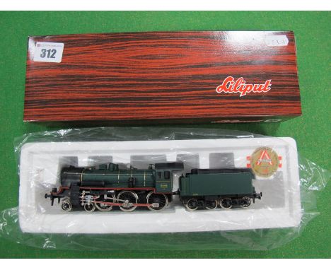 A Boxed Liliput "HO" Gauge #10490 Prussian Outline, KPEV-LOK P8, 4-6-0 Locomotive and Eight Wheel Tender, R/No. 64109, green 