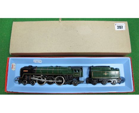 A Hornby "OO" Gauge #R259NS Class 7MT 4-6-2 Locomotive and six wheel tender, R/No. 70000 'Britannia', BR green, boxed.