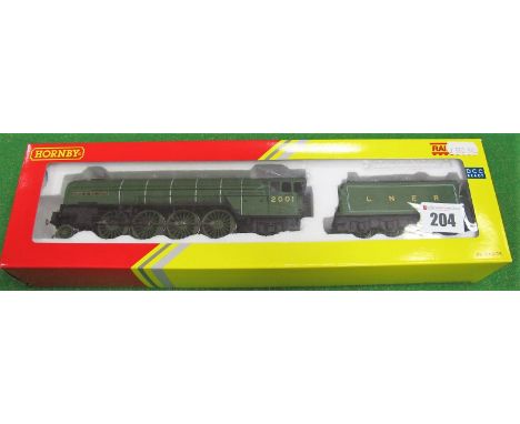 A Boxed Hornby (Railroad) 'OO' Gauge #R3171 Class P2 2-8-2 Locomotive R/No. 2001 'Cock O' The North', eight wheeled tender, L