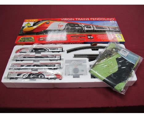 A Boxed Hornby 'OO' Gauge #R1155 Virgin Trains Pendolino Train Set, comprising Class 390 Pendolino Power Car (motorised), Cla