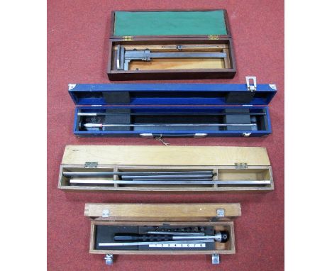 Engineers Tools, including a vertical vernier by Chesterman, Bore gauges and a quantity of precision straight edges. 