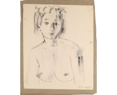 Joachim Weingart,&nbsp;Polish 1895-1942 -&nbsp;Female nude;&nbsp;charcoal and pencil on paper, signed lower right 'Weingart',