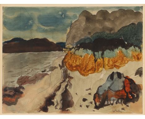 William George Gillies CBE RA RSA PPRSW,&nbsp;Scottish 1898-1973 -&nbsp;Morar, 1928;&nbsp;watercolour and pencil on paper, si