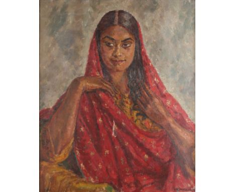 Grace English,&nbsp;British 1891-1956 -&nbsp; Miss Vero Pieris, 1939;&nbsp;oil on canvas, signed lower right 'GEnglish', titl