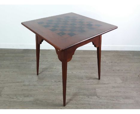 FRENCH CHERRYWOOD GAMES TABLE,65cm high, 62cm wide, 62cm deep