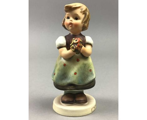 GROUP OF SIX HUMMEL FIGURES OF CHILDREN,along with three Pendelfin figures and two Lladro models of geese (11)